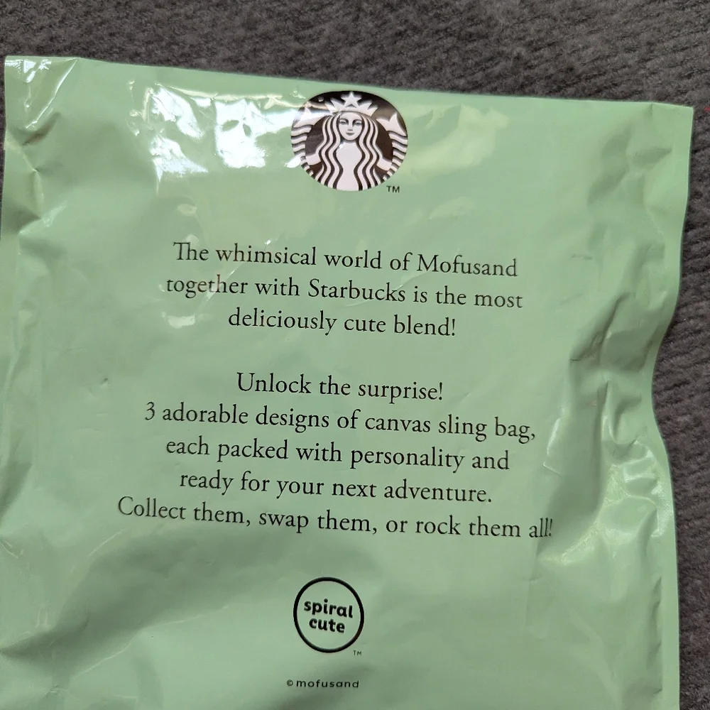 Starbucks Asia Mofusand kitty canvas cup carrier BNWT - Picture 8 of 9